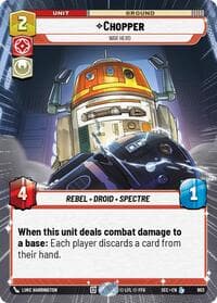 Chopper - War Hero (Hyperspace Foil) - Secrets of Power - Star Wars: Unlimited card