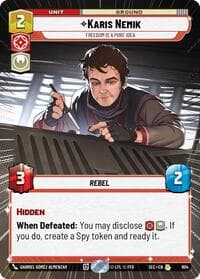 Karis Nemik - Freedom is a Pure Idea (Hyperspace Foil) - Secrets of Power - Star Wars: Unlimited card