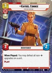 Kaydel Connix - For Our Survival (Hyperspace Foil) - Secrets of Power - Star Wars: Unlimited card