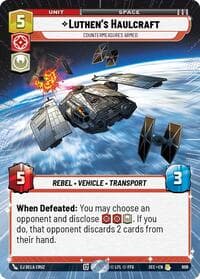 Luthen's Haulcraft - Countermeasures Armed (Hyperspace Foil) - Secrets of Power - Star Wars: Unlimited card