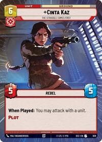 Cinta Kaz - The Struggle Comes First (Hyperspace Foil) - Secrets of Power - Star Wars: Unlimited card