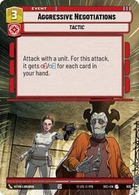 Aggressive Negotiations (Hyperspace Foil) - Secrets of Power - Star Wars: Unlimited card