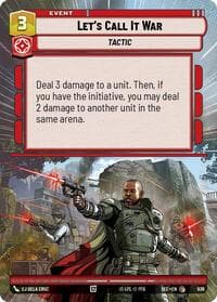 Let's Call It War (Hyperspace Foil) - Secrets of Power - Star Wars: Unlimited card