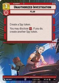 Unauthorized Investigation (Hyperspace Foil) - Secrets of Power - Star Wars: Unlimited card