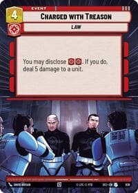 Charged with Treason (Hyperspace Foil) - Secrets of Power - Star Wars: Unlimited card
