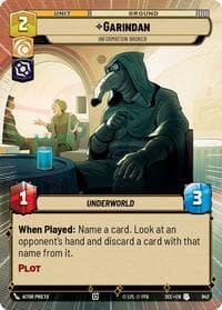 Garindan - Information Broker (Hyperspace Foil) - Secrets of Power - Star Wars: Unlimited card