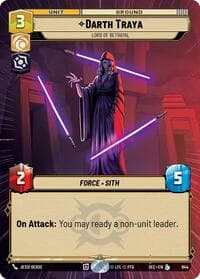 Darth Traya - Lord of Betrayal (Hyperspace Foil) - Secrets of Power - Star Wars: Unlimited card
