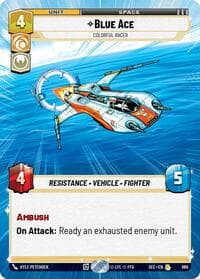 Blue Ace - Colorful Racer (Hyperspace Foil) - Secrets of Power - Star Wars: Unlimited card
