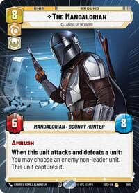 The Mandalorian - Cleaning up Nevarro (Hyperspace Foil) - Secrets of Power - Star Wars: Unlimited card