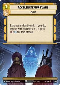 Accelerate Our Plans (Hyperspace Foil) - Secrets of Power - Star Wars: Unlimited card
