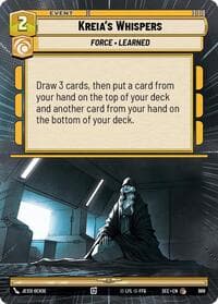 Kreia's Whispers (Hyperspace Foil) - Secrets of Power - Star Wars: Unlimited card