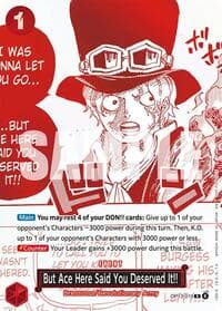 But Ace Here Said You Deserved It!! (3rd Anniversary Treasure Campaign Pack) - One Piece Promotion Cards - One Piece Card Game card