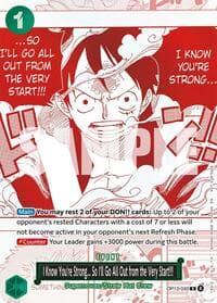 I Know You're Strong... So I'll Go All Out from the Very Start!!! (3rd Anniversary Treasure Campaign Pack) - One Piece Promotion Cards - One Piece Card Game card
