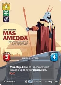 Mas Amedda - Accomplice to Power (Prestige) - Secrets of Power - Star Wars: Unlimited card
