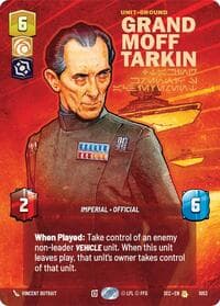 Grand Moff Tarkin - Taking Krennic's Achievement (Prestige) - Secrets of Power - Star Wars: Unlimited card