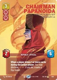 Chairman Papanoida - Undaunted Diplomat (Prestige) - Secrets of Power - Star Wars: Unlimited card