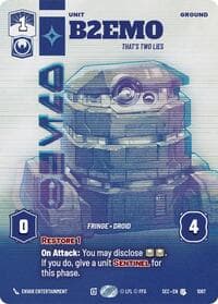 B2EMO - That's Two Lies (Prestige) - Secrets of Power - Star Wars: Unlimited card