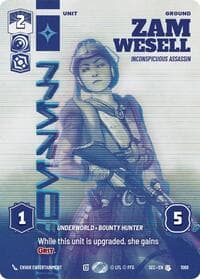 Zam Wesell - Inconspicuous Assassin (Prestige) - Secrets of Power - Star Wars: Unlimited card