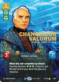 Chancellor Valorum - Civil Servant (Prestige Foil) - Secrets of Power - Star Wars: Unlimited card