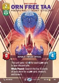 Orn Free Taa - Political Power Broker (Prestige Foil) - Secrets of Power - Star Wars: Unlimited card