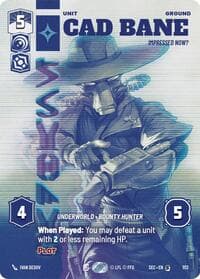 Cad Bane - Impressed Now? (Prestige Foil) - Secrets of Power - Star Wars: Unlimited card