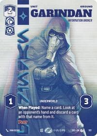 Garindan - Information Broker (Prestige Foil) - Secrets of Power - Star Wars: Unlimited card