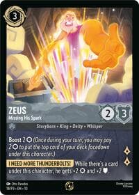 Zeus - Missing His Spark - Disney Lorcana Promo Cards - Disney Lorcana card