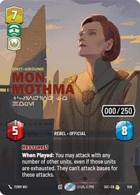 Mon Mothma - Clinging to Hope (Serialized) - Secrets of Power - Star Wars: Unlimited card