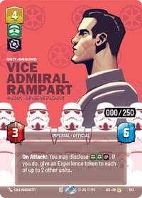 Vice Admiral Rampart - On Schedule (Serialized) - Secrets of Power - Star Wars: Unlimited card