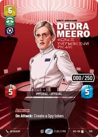 Dedra Meero - With Verifiable Data (Serialized) - Secrets of Power - Star Wars: Unlimited card
