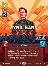 Syril Karn - Where Is He? (Serialized) - Secrets of Power - Star Wars: Unlimited card