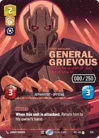 General Grievous - Scuttling to Safety (Serialized) - Secrets of Power - Star Wars: Unlimited card