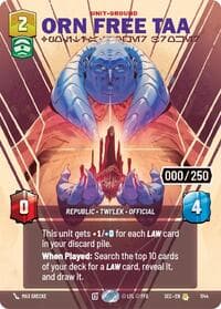 Orn Free Taa - Political Power Broker (Serialized) - Secrets of Power - Star Wars: Unlimited card