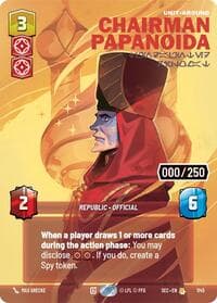 Chairman Papanoida - Undaunted Diplomat (Serialized) - Secrets of Power - Star Wars: Unlimited card