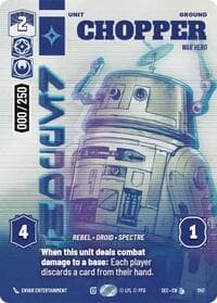Chopper - War Hero (Serialized) - Secrets of Power - Star Wars: Unlimited card