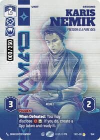 Karis Nemik - Freedom is a Pure Idea (Serialized) - Secrets of Power - Star Wars: Unlimited card