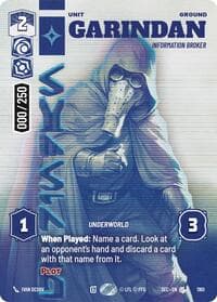 Garindan - Information Broker (Serialized) - Secrets of Power - Star Wars: Unlimited card