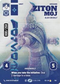 Ziton Moj - Black Sun Bully (Serialized) - Secrets of Power - Star Wars: Unlimited card