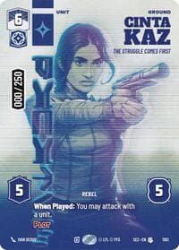 Cinta Kaz - The Struggle Comes First (Serialized) - Secrets of Power - Star Wars: Unlimited card