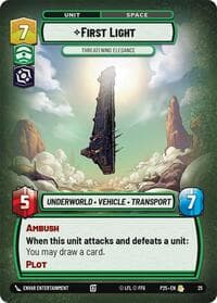 First Light - Threatening Elegance - Organized Play Promos - Star Wars: Unlimited card