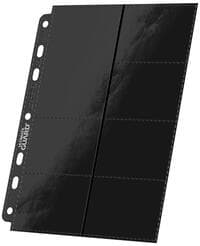 Double-Sided Supreme Compact Pages Standard & Mini-American 14-Pocket Pages - 7-Holes, Black (10-Pack) - Ultimate Guard Protective Pages - Protective Pages card