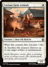 Curious Farm Animals - Avatar: The Last Airbender - Magic: The Gathering card