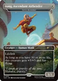 Aang, Ascendant Airbender - Serra Ascendant - Secret Lair Drop Series - Magic: The Gathering card