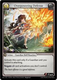 Overpowering Defense - Promotional Cards - Grand Archive TCG card