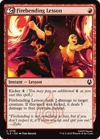 Firebending Lesson - Avatar: The Last Airbender - Magic: The Gathering card