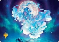 Yue, the Moon Spirit Art Card (Gold-Stamped Planeswalker Symbol) - Art Series: Avatar: The Last Airbender - Magic: The Gathering card