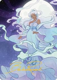 Yue, the Moon Spirit 2 Art Card (Gold-Stamped Signature) - Art Series: Avatar: The Last Airbender - Magic: The Gathering card