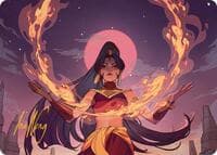 Firebending Student Art Card (Gold-Stamped Signature) - Art Series: Avatar: The Last Airbender - Magic: The Gathering card