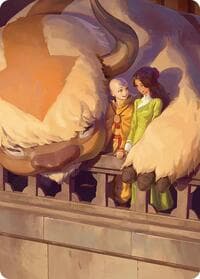Aang and Katara Art Card - Art Series: Avatar: The Last Airbender - Magic: The Gathering card