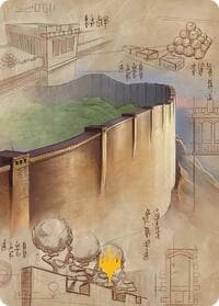 The Walls of Ba Sing Se Art Card (Gold-Stamped Planeswalker Symbol) - Art Series: Avatar: The Last Airbender - Magic: The Gathering card